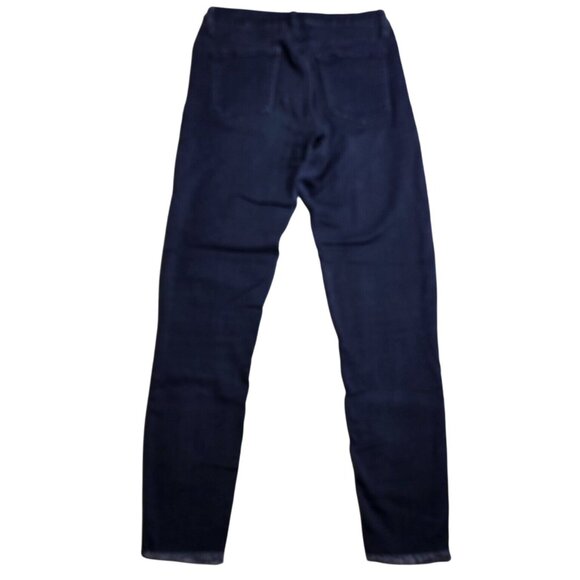 Just Black Womens Button Fly Skinny Jeans 27 Dark Wash Medium Rise Frayed Hem - Picture 3 of 8
